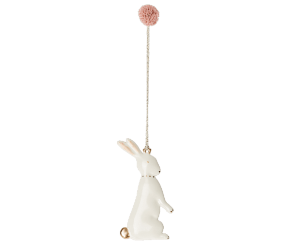 metallanhänger hase stehend