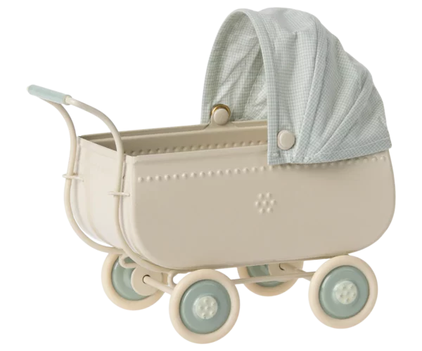 Kinderwagen, hellblaues Dach, Größe MIKRO
