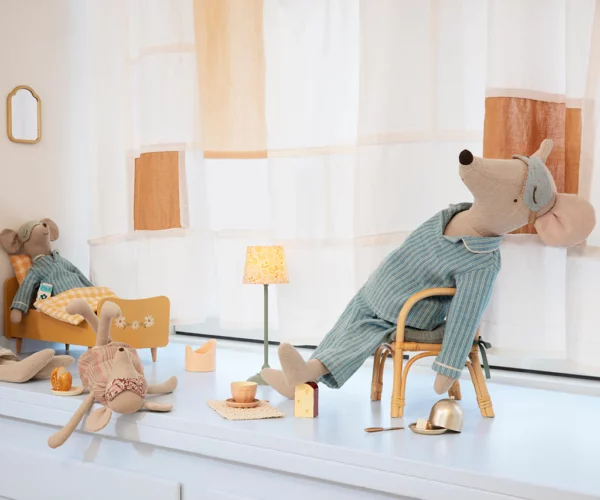 Medium Maus im Pyjama - 33 cm – Bild 4