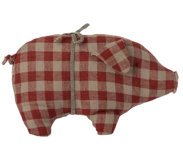 Schweinchen klein - rot kariert – Bild 2
