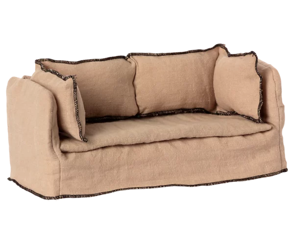 Großes Sofa - beige-schwarz – Bild 2