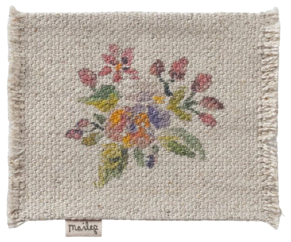 Teppich mit Blumen, klein - 9 x 6,5 cm