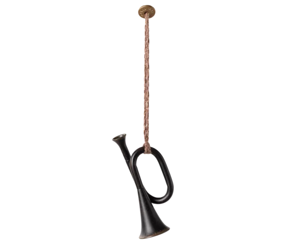 Metallanhänger - Trompete anthrazit 7,5 cm