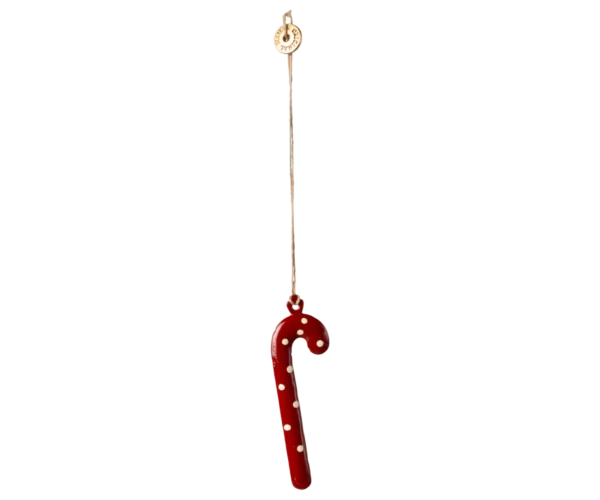 Metallanhänger - Zuckerstange - 7 cm lang