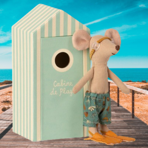 Großer Bruder mit Strandkabine