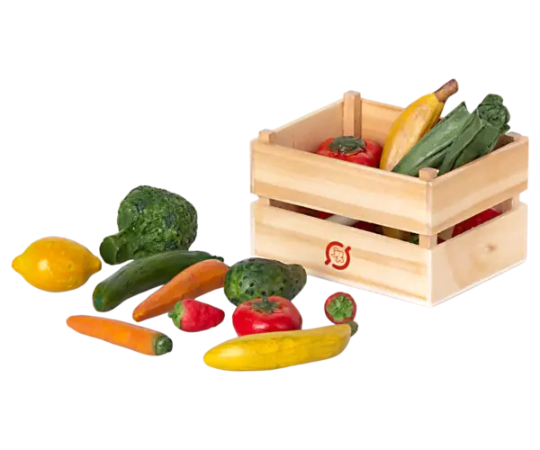 Kiste mit Gemüse und Obst – Bild 2