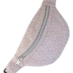 Beuteltasche - rosa mit Blütenmuster