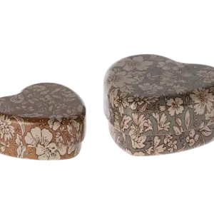 Herzdöschen im Set - blau/ocker