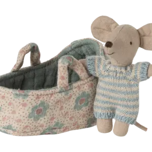 Babymaus hellblau, in Tragetasche