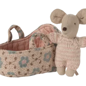 Babymaus rosa, in Tragetasche