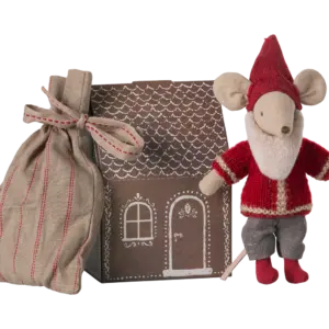 Weihnachstmannmaus mit Papphaus
