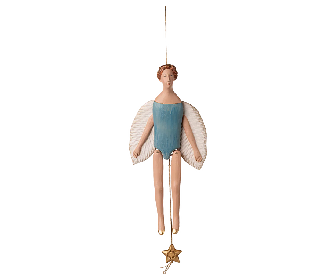 Hampelfrau-Engel dunkles mint, groß, 28cm