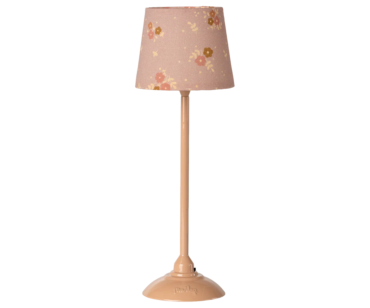 Stehlampe groß, dunkles Puder