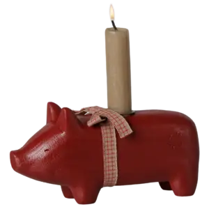 Kerzenschwein rot - Medium 18cm H/W26